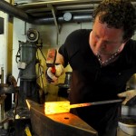 Johan Gustafsson making Damascus Steel